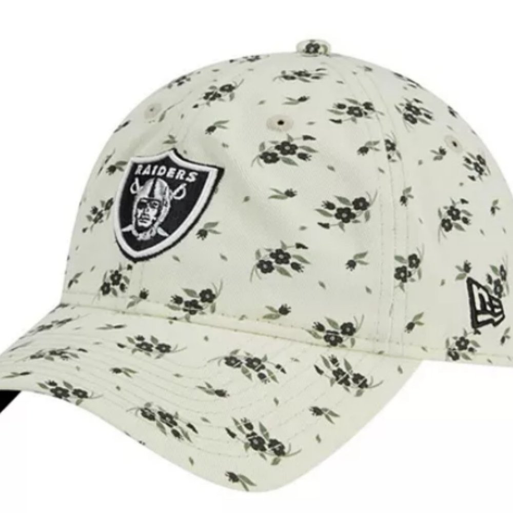 Las Vegas Raiders Bloom 9TWENTY Cream Adjustable Hat